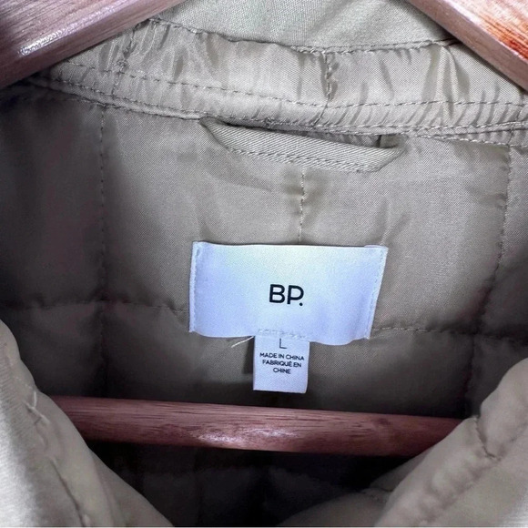 BP Nordstrom NWT Tan Grove Quilt Lined Button-up Shacket Shirt Jacket La… - Picture 5 of 11